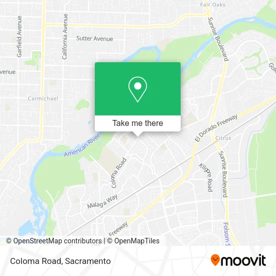 Mapa de Coloma Road