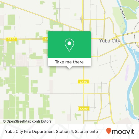 Yuba City Fire Department Station 4 map