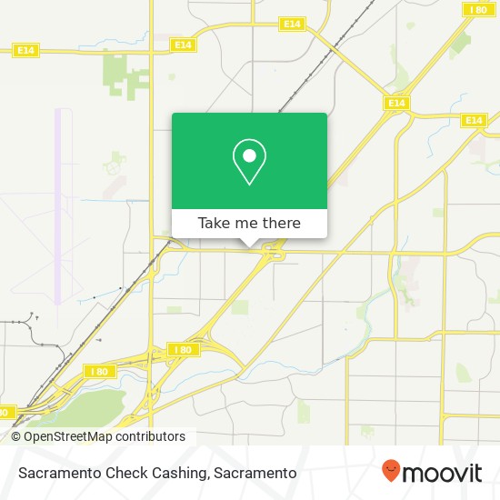 Sacramento Check Cashing map