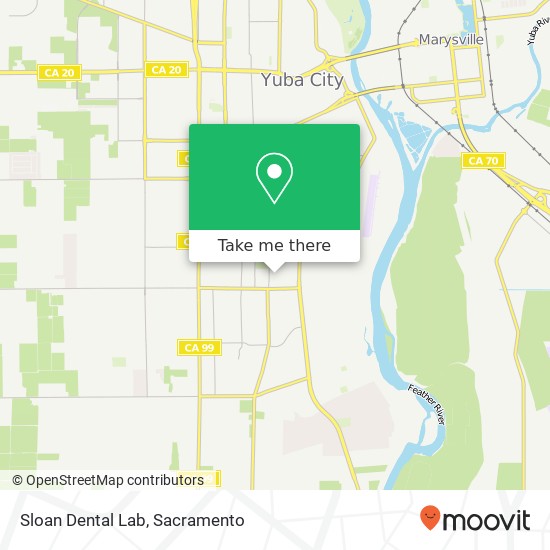 Sloan Dental Lab map