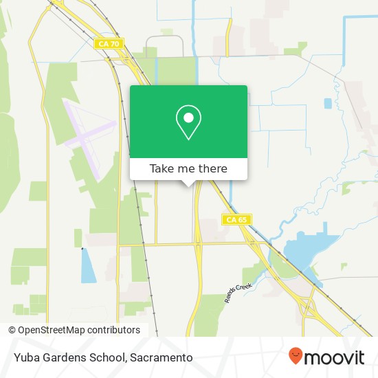 Yuba Gardens School map