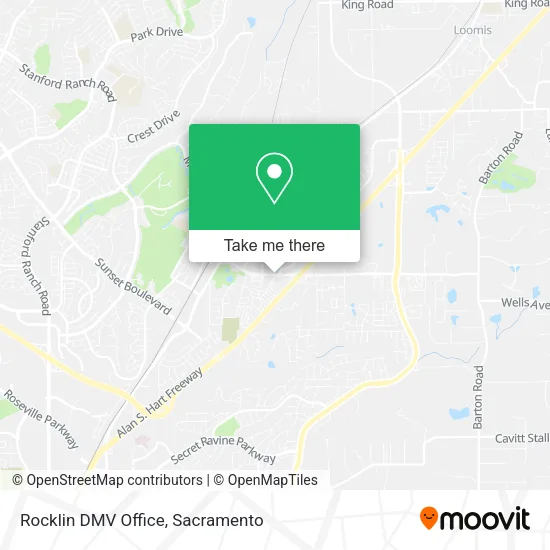 Rocklin DMV Office map
