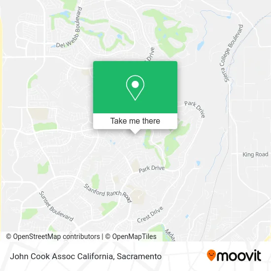 John Cook Assoc California map