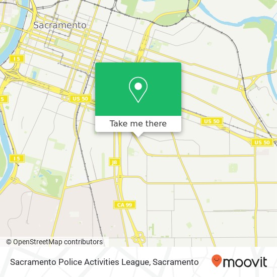 Sacramento Police Activities League map