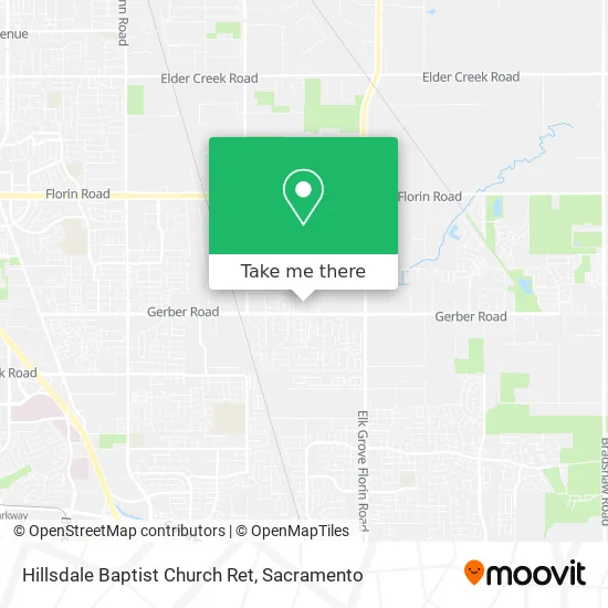 Hillsdale Baptist Church Ret map