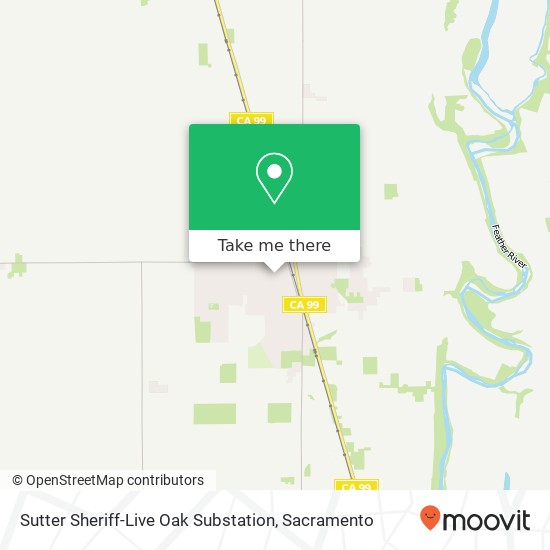 Mapa de Sutter Sheriff-Live Oak Substation