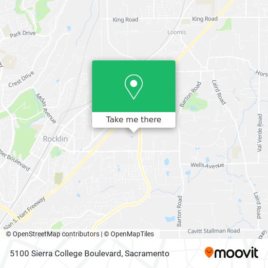 Mapa de 5100 Sierra College Boulevard