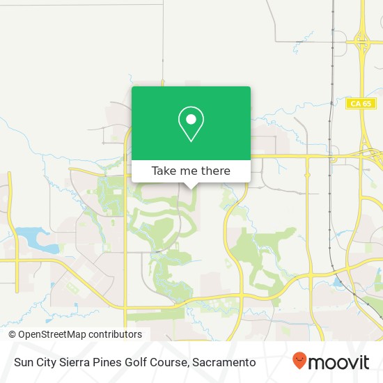 Sun City Sierra Pines Golf Course map