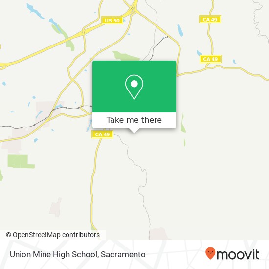 Mapa de Union Mine High School