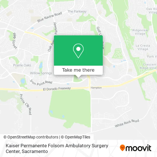 Kaiser Permanente Folsom Ambulatory Surgery Center map