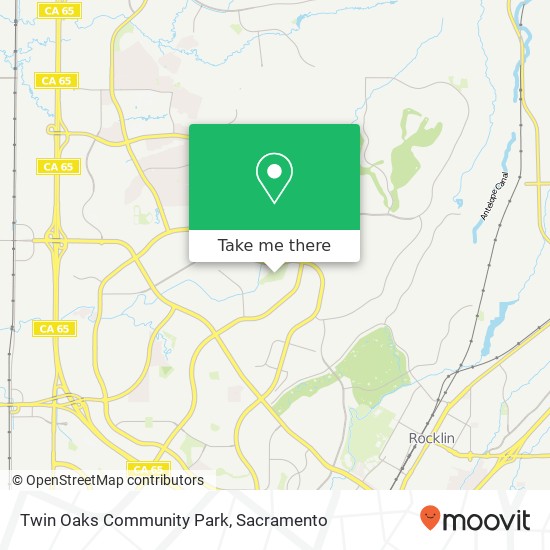 Twin Oaks Community Park map