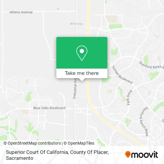 Superior Court Of California, County Of Placer map