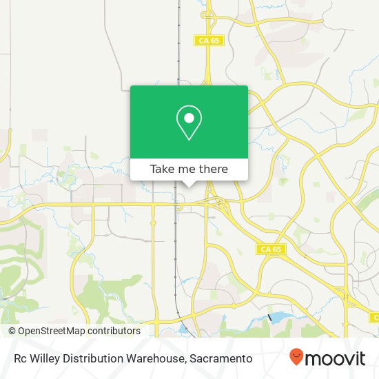 Rc Willey Distribution Warehouse map
