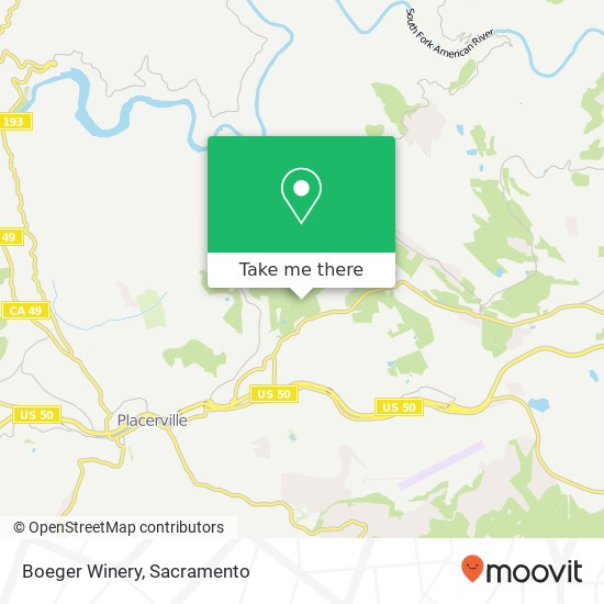 Mapa de Boeger Winery