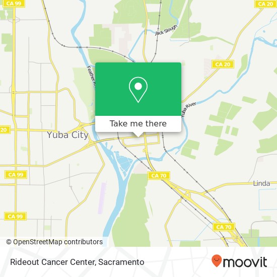 Rideout Cancer Center map