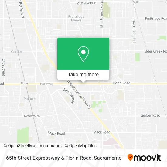 Mapa de 65th Street Expressway & Florin Road