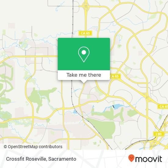 Crossfit Roseville map