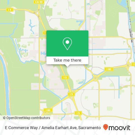 E Commerce Way / Amelia Earhart Ave map