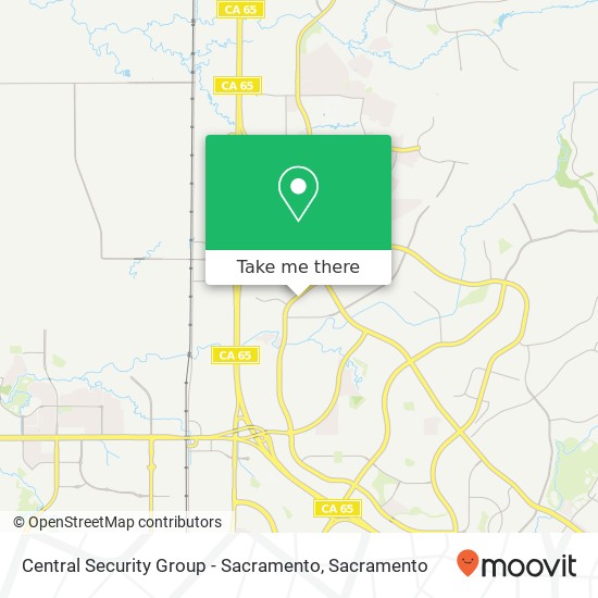 Central Security Group - Sacramento map