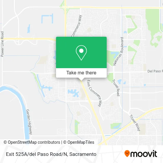 Mapa de Exit 525A/del Paso Road/N