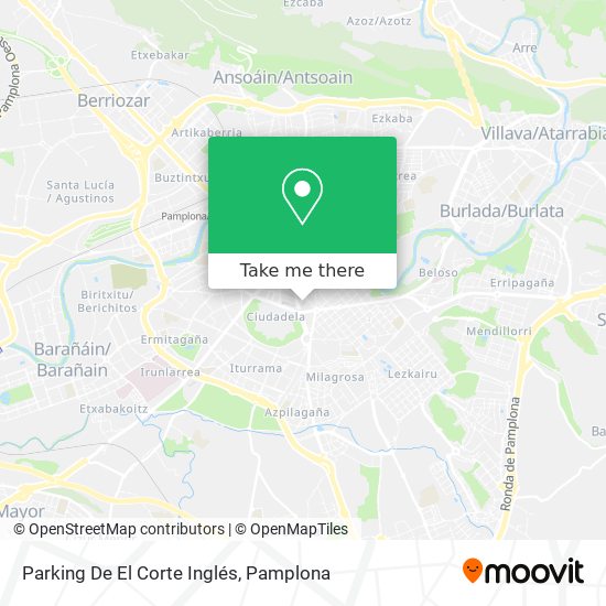 Parking De El Corte Inglés map