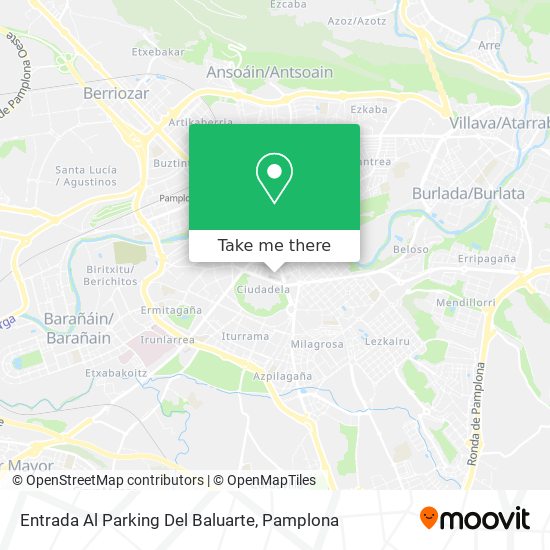 mapa Entrada Al Parking Del Baluarte