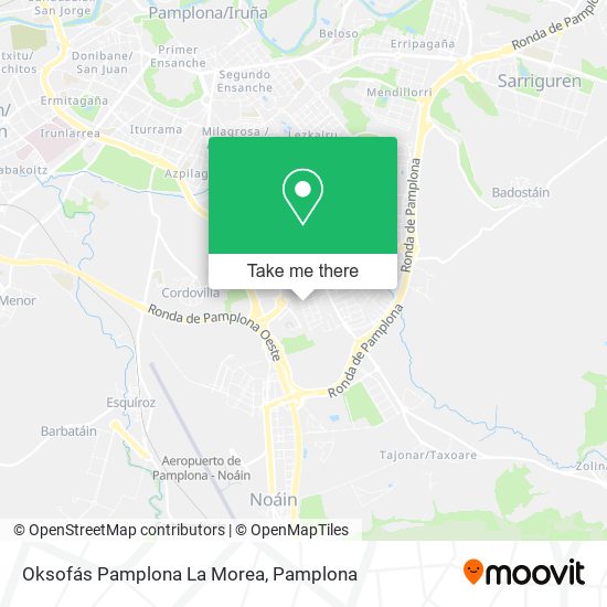 Oksofás Pamplona La Morea map