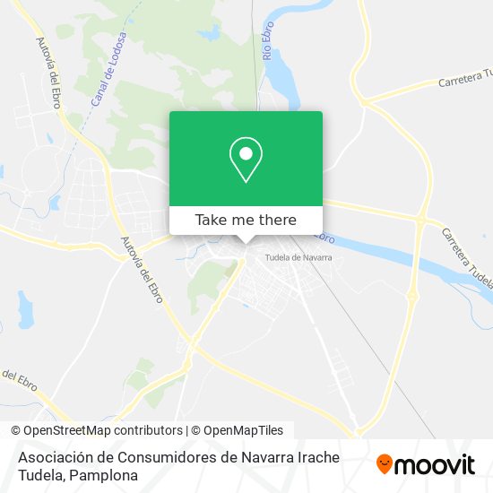 mapa Asociación de Consumidores de Navarra Irache Tudela