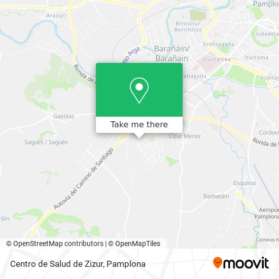 Centro de Salud de Zizur map