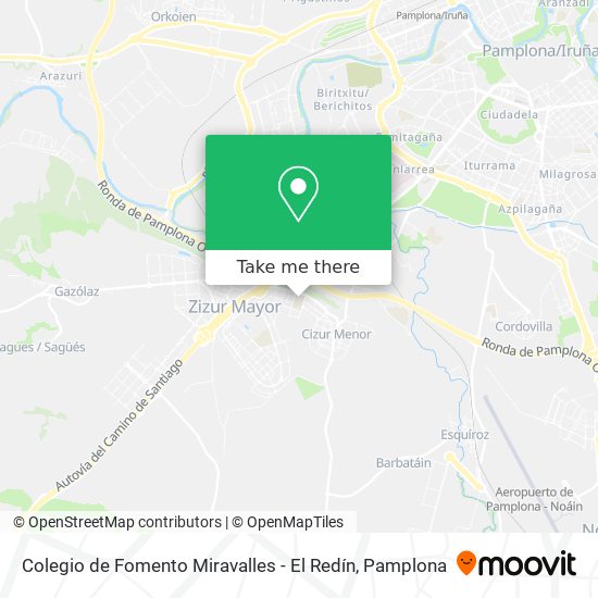 mapa Colegio de Fomento Miravalles - El Redín