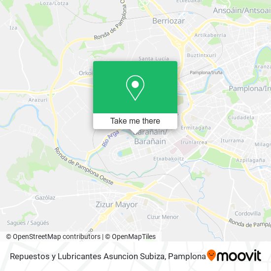 Repuestos y Lubricantes Asuncion Subiza map