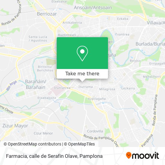 mapa Farmacia, calle de Serafín Olave