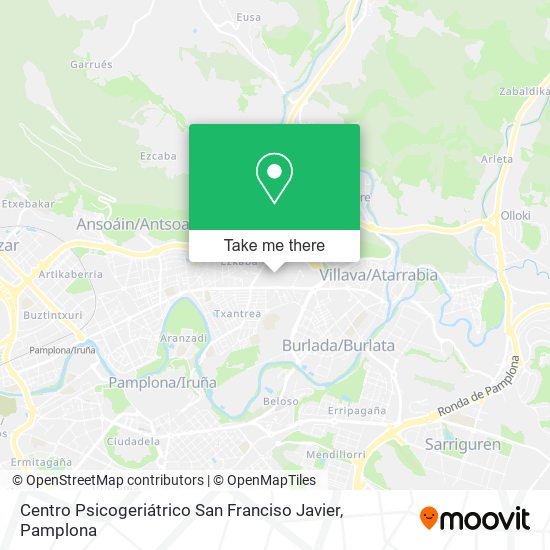 mapa Centro Psicogeriátrico San Franciso Javier