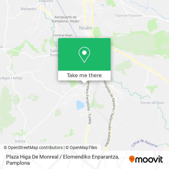 mapa Plaza Higa De Monreal / Elomendiko Enparantza