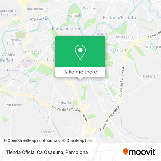 Tienda Oficial Ca Osasuna map