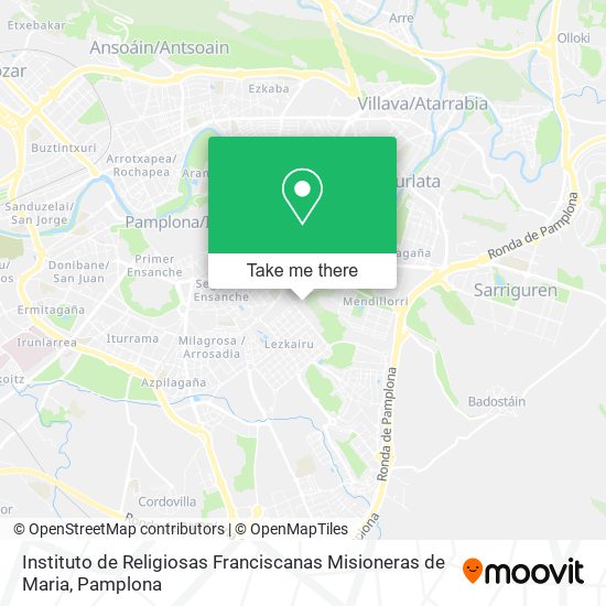 Instituto de Religiosas Franciscanas Misioneras de Maria map