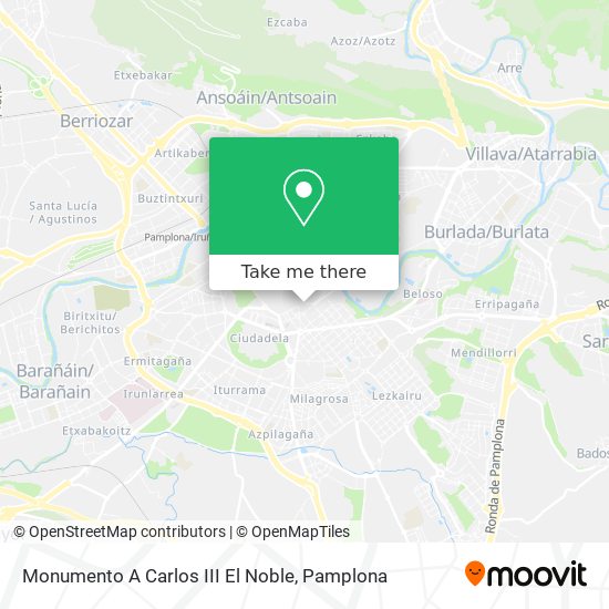 Monumento A Carlos III El Noble map