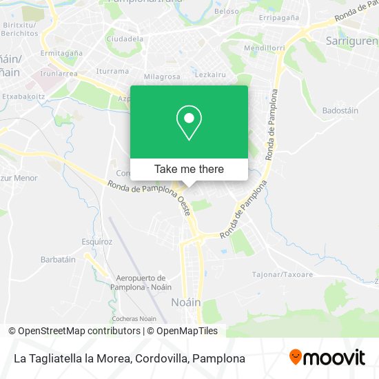 mapa La Tagliatella la Morea, Cordovilla