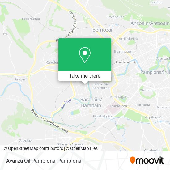 Avanza Oil Pamplona map