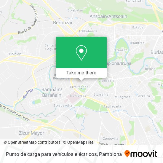 mapa Punto de carga para vehículos eléctricos