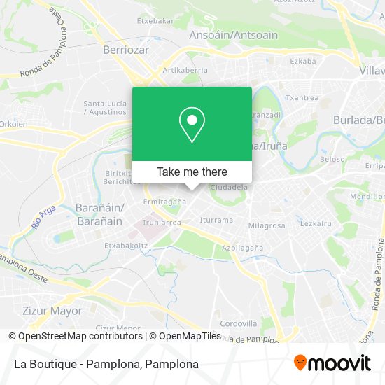 mapa La Boutique - Pamplona