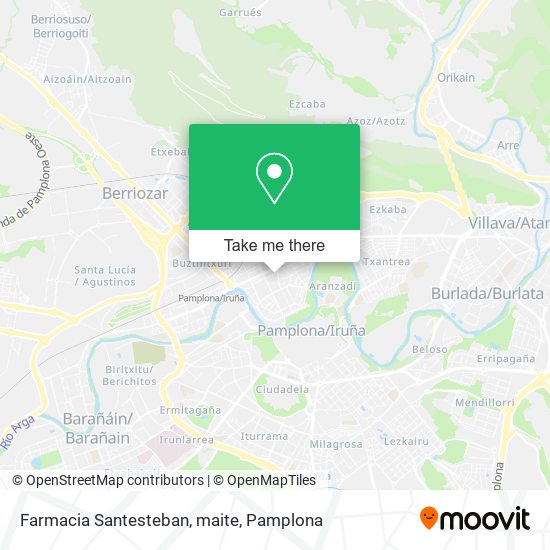 mapa Farmacia Santesteban, maite