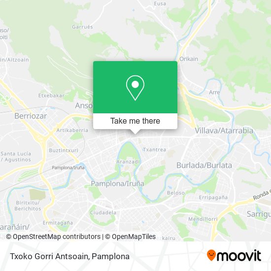 mapa Txoko Gorri Antsoain