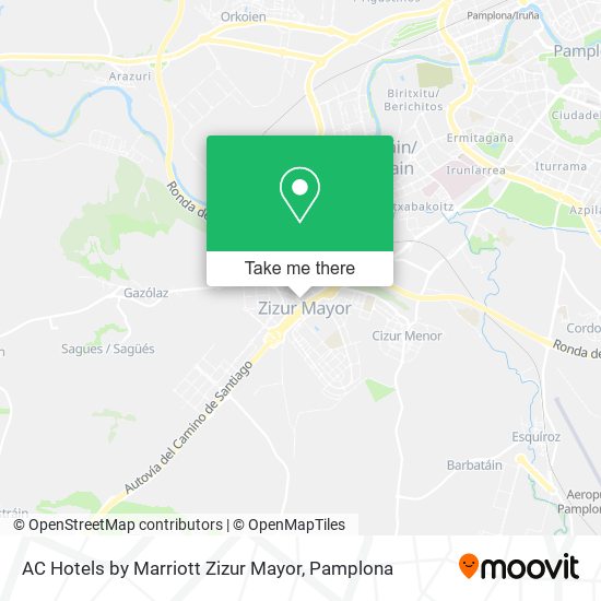 AC Hotels by Marriott Zizur Mayor map