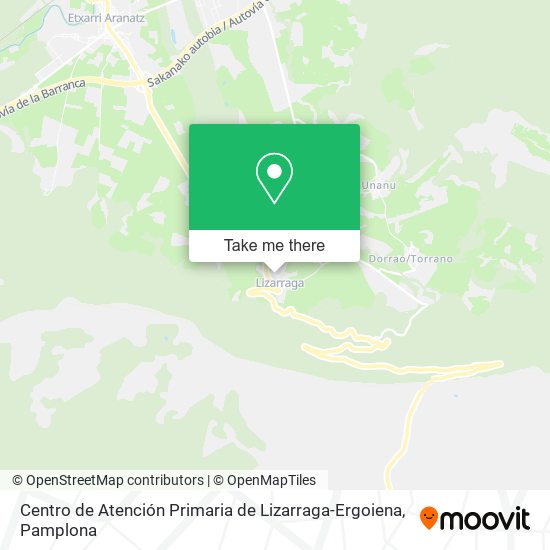 mapa Centro de Atención Primaria de Lizarraga-Ergoiena