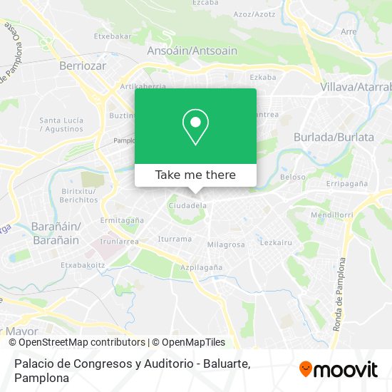 mapa Palacio de Congresos y Auditorio - Baluarte