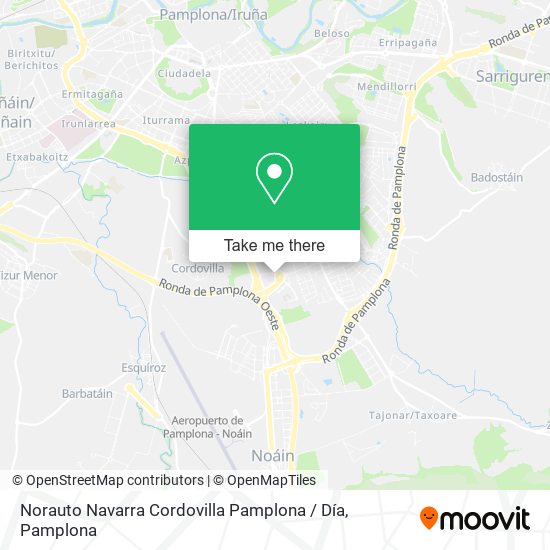 Norauto Navarra Cordovilla Pamplona / Día map