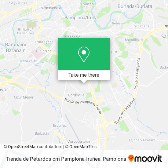 mapa Tienda de Petardos cm Pamplona-Iruñea