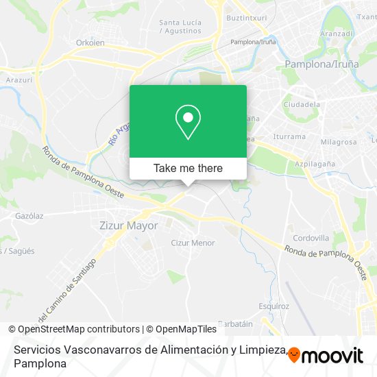 mapa Servicios Vasconavarros de Alimentación y Limpieza