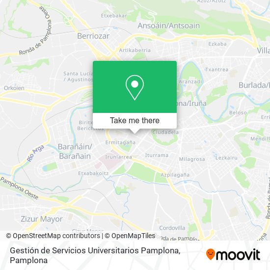 mapa Gestión de Servicios Universitarios Pamplona